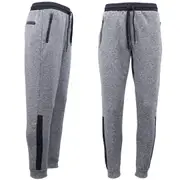 Mens Joggers Trousers Gym Sport Casual Sweat Track Pants Cuffed Hem w Zip Pocket - Navy