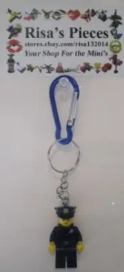 LEGO Mini-Figure Carabiner Keychain - Policeman (1 Keychain)