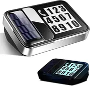 Phone Number Plate For Parking,Car Parking Card | Stylish Solar Powered Rechargeable Digital Phone Number Plate For Parking Car Decoration Accessories