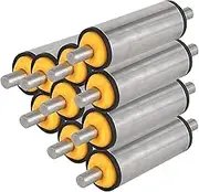 10 Pieces Durable Stainless Steel Roller, 18 25 33 40 Inch Long Transmission Replacement Part for Warehouses & Woodworking, Unpowered Industrial Conveyor Roller(Dia-38mm/1.5inch,L-17.7"/450mm)