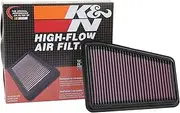 K&N 33-5068 Replacement High Flow Air Filter for 2022 Genesis G70 3.3L V6 Gas