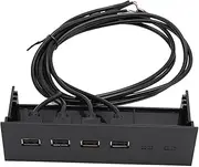 5.25 Inch Front Panel USB C Hub, 4 Ports Internal Metal USB Hub, High Speed USB 2.0 Front Panel, for Standard 5.25Inch Optical Drive Bay