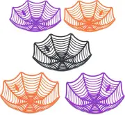 JOYIN 5 Pcs Halloween Candy Bowl Dish Spider Web Halloween Decorations Indoor De