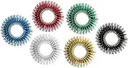 6 Pack Ring Massage Spring Acupressure Finger Massager Sensory Fidget Toys for Anxiety Focus