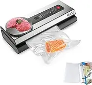 Elinz Stainless Steel Food Vacuum Sealer 4X Extra Rolls Packaging Saver Kitchen Weighing Scale Total 14M Bag Roll, Powerful Piston Pump, One-Touch Operation, Sous Vide Dry & Moist SAA Approved