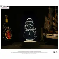 在飛比找momo購物網優惠-【LEPONT】北歐3D USB LED創意小夜燈-雪人