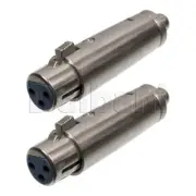 2pcs 3 Pin XLR to RCA Connector Female XLR to Female RCA High Quality Old Stock