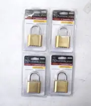 4 Packrite PT Platinum Series 2" Brass Body All-Weather Combination Padlock