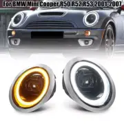 2PCS LED Projector Headlights Assembly For BMW Mini Cooper R50 R52 R53 2001-2007 (for: Mini)