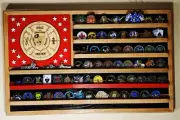 Houston Texas Fire Department Challenge Coin Display Flag 36x20
