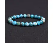 Genuine Natural Stone Bracelet Apatite Lapis Lazuli Agate Crystal Tiger Eye High Quality Gem Beads Bracelet Homme Jewelry Bangle - Apatite