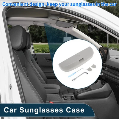 Car Sunglasses Case for Volvo XC60 2016-2024 Eyeglasses Holder Storage Box Grey