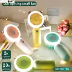 MINI PORTABLE FAN USB RECHARGEABLE NIGHT LIGHT COOLING HANDH