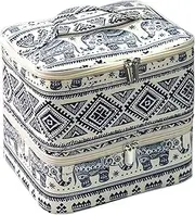 [Veasbuu] Nail Polish Organizer Case, Double Layers Travel Case, Nail Polishes Storage Bag, Compact Design with Handles, Tools Organiser Pockets, Ideal for Salon Use