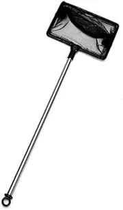 bnafes Fish Net for Fish Tank,2.5 Inch Deep Mesh Scooper with Extendable Handle up to 15.7 Inches Long Large Scoop, Telescopic Pond Skimmer Nets for Cleaning Tanks as Aquarium Accessories
