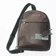 $280 New KENNETH COLE REACTION Brown LEATHER Laptop Bag SLING BREAK Crossbody