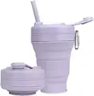 Silicone Coffee Cup with Straw Lid Collapsible Cups for Traveling 20Oz Lightweig