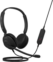 Jabra Evolve 10 Wired Stereo Headset - Noise Cancelling Mic - Clear Prof Call Quality - PC USB - On Ear Headphones - Rotating Boom - Inline Controller - Impressive Audio - Ideal for Work, Home Office