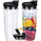 Replacement 32oz Blender Cup with Sip & Seal Lid For Nutri Ninja BL450 BL454 ...