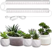Plant Grow Light 2Pack, LED Growing Lamp Full Spectrum for Indoor Plant, Height Adjustable Plant Light with Auto On/Off Timer 3/9/12H,4 Dimmable Brightness, Ideal for Small Plant (Pinkish White)
