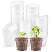 2.5" Seeding Pots 100-Pack Round for Seeds Starter Pots, 2.5Inch-100P Clear