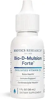 Biotics Research Bio D Mulsion Forte Vitamin D3 Liquid Drops 50 for Best Absorption, Strengthens Bones, Supports The Immune System, Cardiovascular System