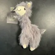 Nandog Pet Gear Llama Crinkle Body Dog Toy with Squeaker Gray Alpaca Unstuffed
