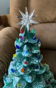 Clear Iridescent Moravian Star Topper for Ceramic Christmas Tree 2 3/4"