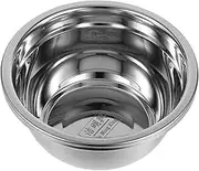 HAKIDZEL Stainless Steel Vegetable Basin Wash Picnic Kitchen Vegetable Container Vegetable Holder Fruit Holder Thick Basin Fruit Basin Thicken Storage Basin Rice Basin Silver