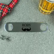 Moustache Design Personalised Bottle Opener