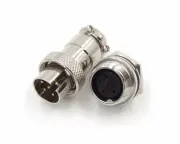 HQ 6 Contacts 6-Pin Aviation Plug Connector - M16MF - Panel Mount Male Pin