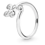 Authentic Pandora Four Petal Flower Open Ring Size (54) 7