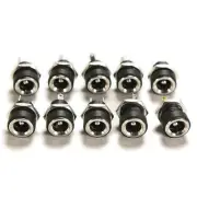 10 5.5x2.1mm DC Power Supply Charger Jack Socket Female Panel Mount Connector,zh