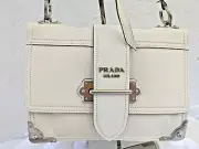 Authentic PRADA Cahier 2way Shoulder Bag WHITE 1BD095 Handbag Purse