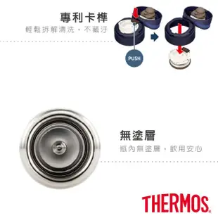 【THERMOS膳魔師】不鏽鋼超輕量自動上鎖真空保溫杯450ml(JNS-454)