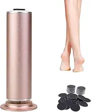 LustraGlow Feather 5 Pro, LustraGlow Electric Foot Callus Remover with 60PCS Replacement, Adjustable Speed Callus Remover Tool, Unisex (Gold)