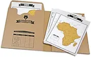 Travelogue Including Scratchable World Map Diary, Scratch Poster Travel Journal Tourist Notebook Contains 8 Scratch Off Map Pages Original World Map Travel Tracker Cards