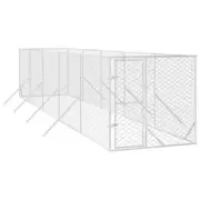 Dog Kennel 2x10x2m Large Metal Outdoor Pet Cage Fence Run Enclosure Pen House