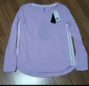 Womens Adidas Purple Violet NWT Open Back Workout Top Shirt M