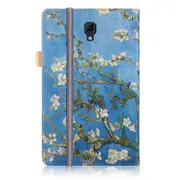 Folio Stand Printing Tablet Case Cover for Samsung Galaxy Tab S4 10.5 T830,T835,T837 Tablet - Apricot Blossom
