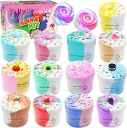 Unicorn Colorfull Butter Slime Kit,13 Pack Slime Party Favors,Diy Slime Toys for