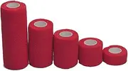 4Rolls Set Self Adhesive Tape 4.5M Colorful Sport Elastic Bandage Wrap Tape for Finger Joint Pet Bandage,Red