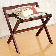Guest Room Luggage Rack, Folding Suitcase Stand Luggage Rack Luggage Rack, Hotel Luggage Racks, Solid Wood Folding Storage Racks, Home Bedroom Bedside Clothes (Color : White, Size : 60x48x55