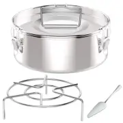 Flan Pan Flaneras Mold, Stainless Steel Flan Mold with Lid - Flan Maker for6433