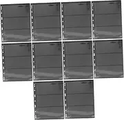 STOBOK 10 Sheet Stamp Album Stock Pages for Stamps Expanding Binder for Card Collection Book