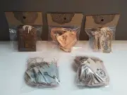 Handmade Junk Journal Tags, Labels, Stamped, Coffee stained, Prepackaged, New.