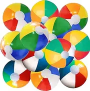 Beach Balls Bulk, 12 Pack 12 Inch Inflatbable Beach Ball for Kids & Toddlers, Beach Toys Swimming Pool Toys for Pool Games, Summer Pool Party Favors Decorations