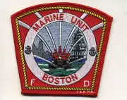 Boston Marine Unit, MA (4" x 3.75" size) fire patch