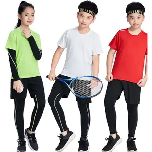 現貨速發兒童羽毛球服套裝女童長袖春季速乾男童小孩乒乓球網球運動服訂製