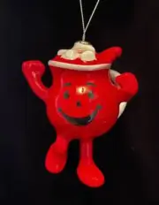 RUZ~KOOL-AID~LICENSED PAPER MACHE CHRISTMAS ORNAMENT~RED~CHERRY~NWT